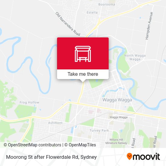 Moorong St after Flowerdale Rd map
