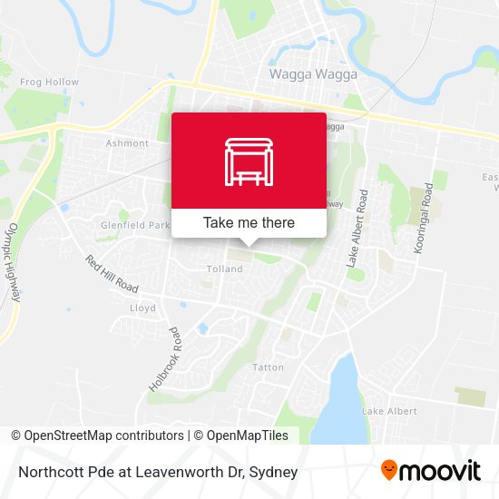 Northcott Pde at Leavenworth Dr map