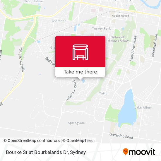 Bourke St at Bourkelands Dr map