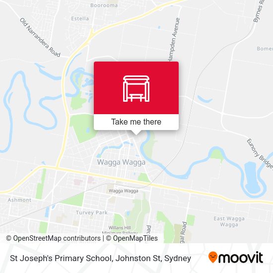 St Joseph's Primary School, Johnston St map