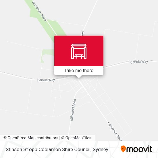 Stinson St opp Coolamon Shire Council map