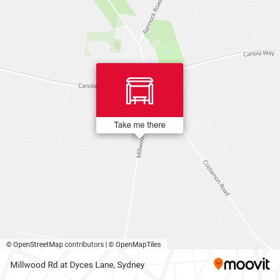 Millwood Rd at Dyces Lane map