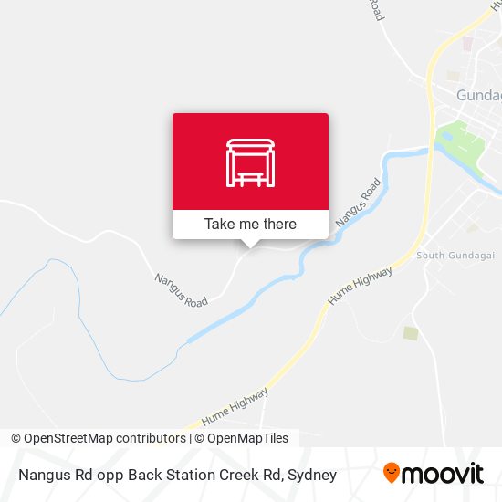 Nangus Rd opp Back Station Creek Rd map