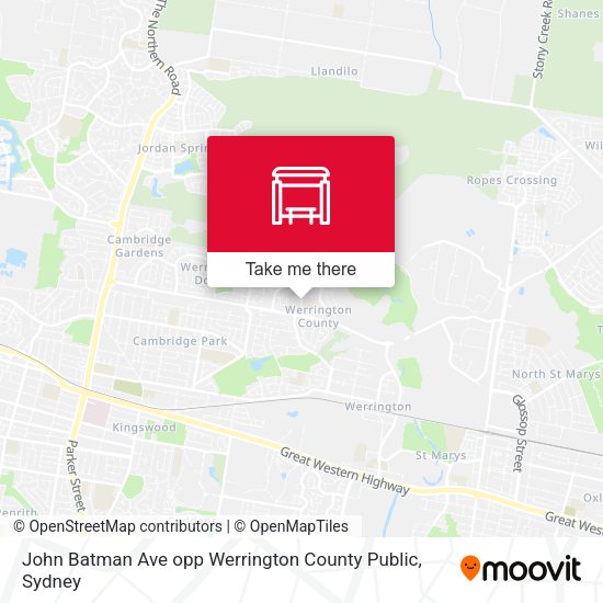 John Batman Ave opp Werrington County Public map