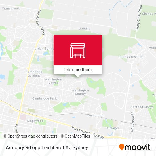 Armoury Rd opp Leichhardt Av map