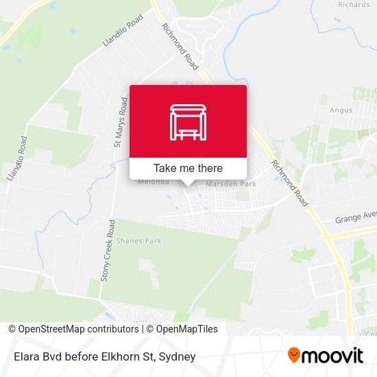 Elara Bvd before Elkhorn St map