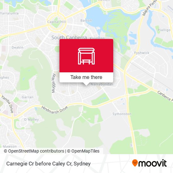 Carnegie Cr before Caley Cr map