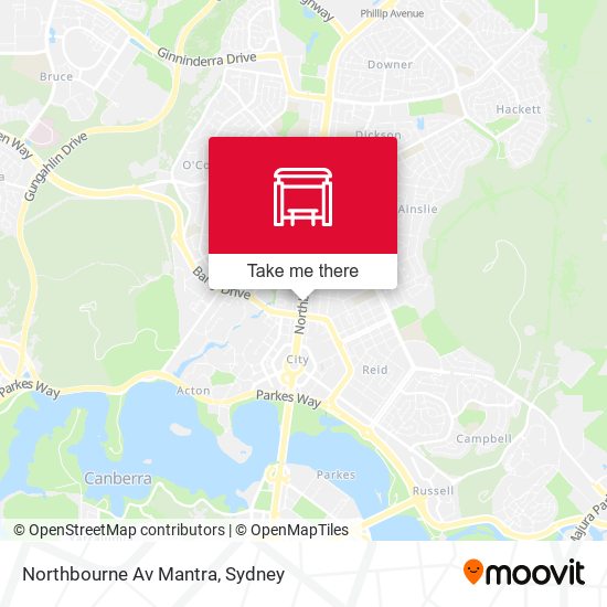 Northbourne Av Mantra map