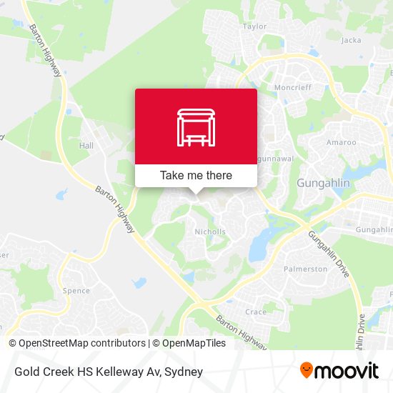 Gold Creek HS Kelleway Av map