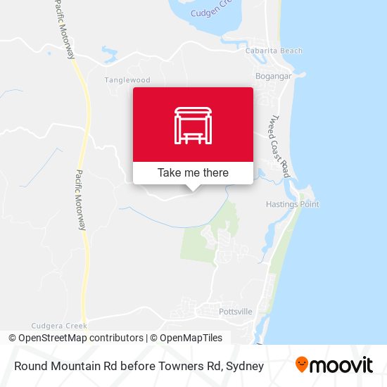 Round Mountain Rd before Towners Rd map
