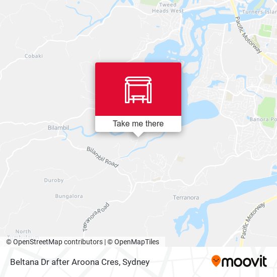 Beltana Dr after Aroona Cres map