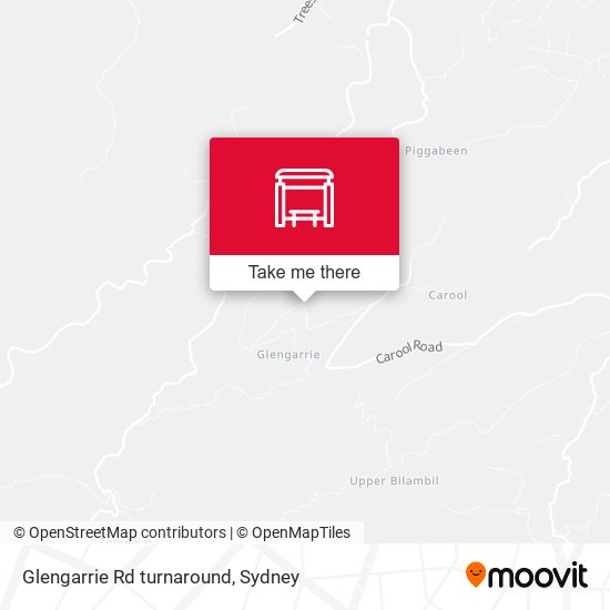 Glengarrie Rd turnaround map