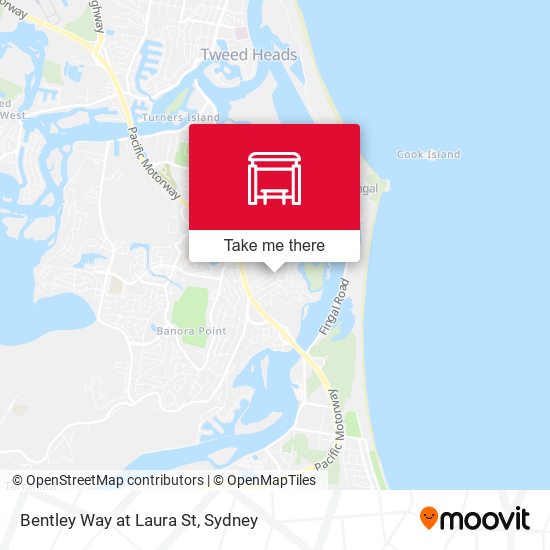 Bentley Way at Laura St map