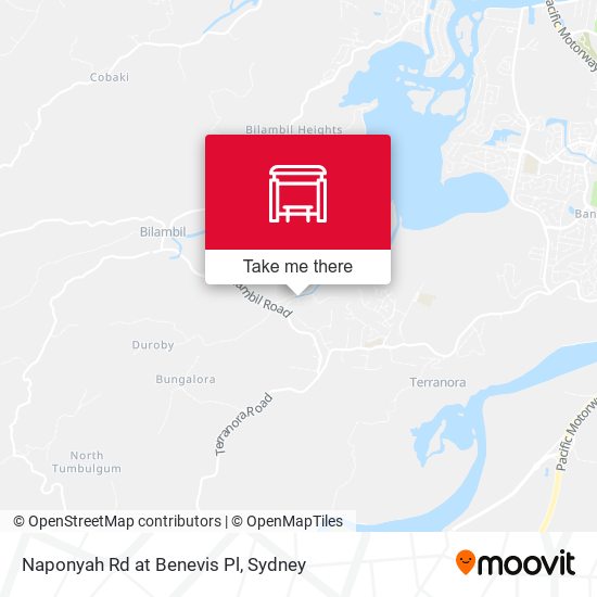 Naponyah Rd at Benevis Pl map