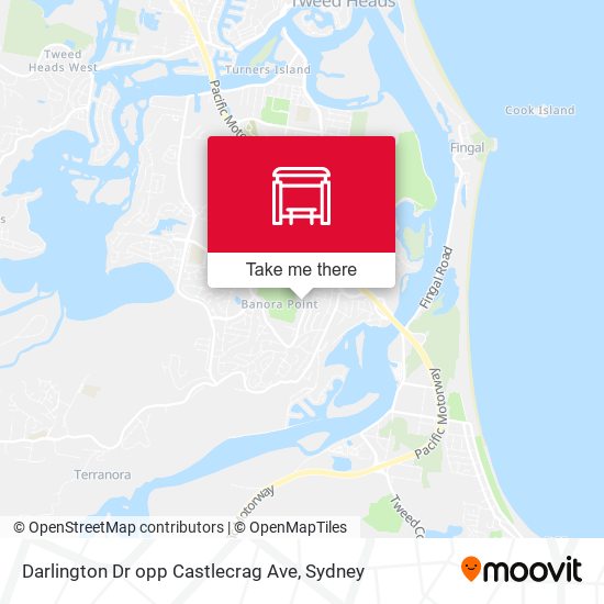 Darlington Dr opp Castlecrag Ave map