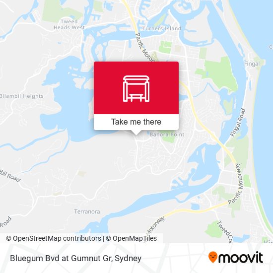 Bluegum Bvd at Gumnut Gr map
