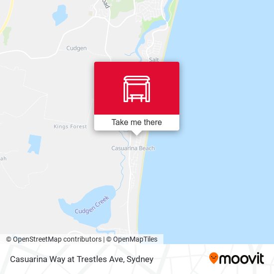 Casuarina Way at Trestles Ave map