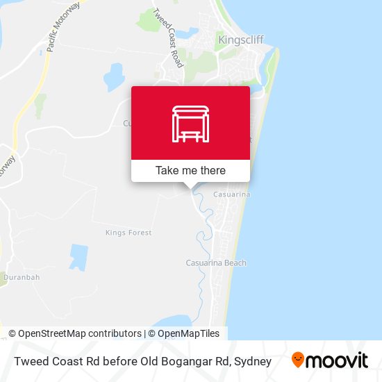 Tweed Coast Rd before Old Bogangar Rd map