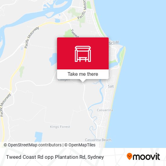Tweed Coast Rd opp Plantation Rd map