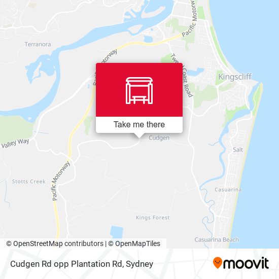 Cudgen Rd opp Plantation Rd map