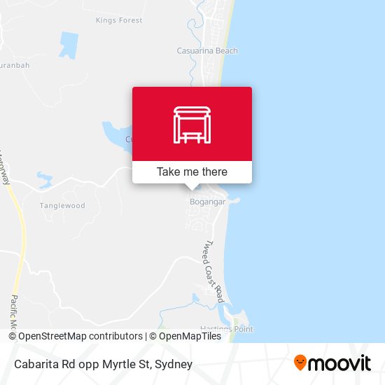Cabarita Rd opp Myrtle St map