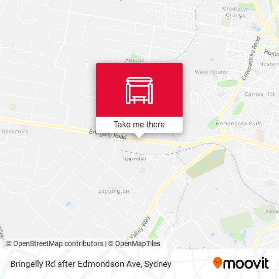 Bringelly Rd after Edmondson Ave map