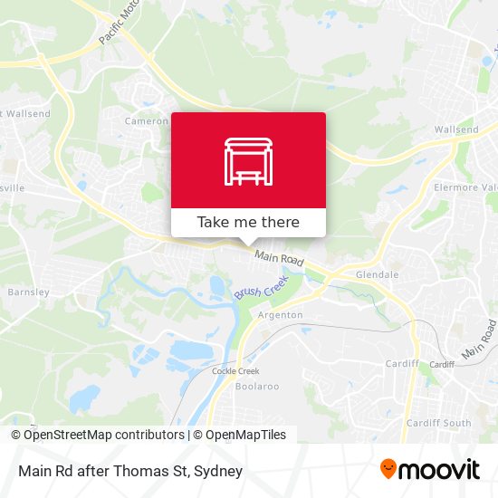 Main Rd after Thomas St map