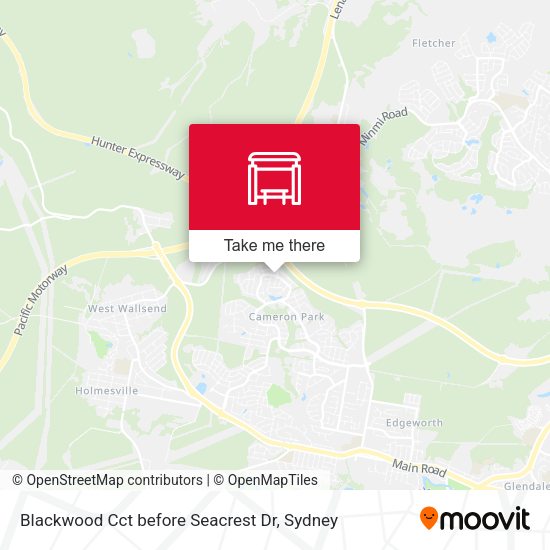 Blackwood Cct before Seacrest Dr map