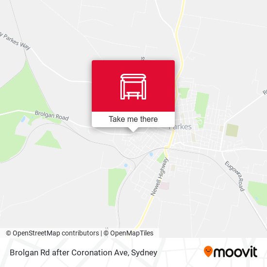 Brolgan Rd after Coronation Ave map