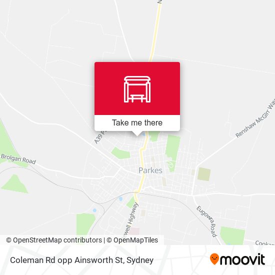 Coleman Rd opp Ainsworth St map