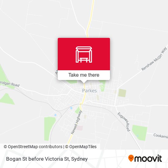 Bogan St before Victoria St map