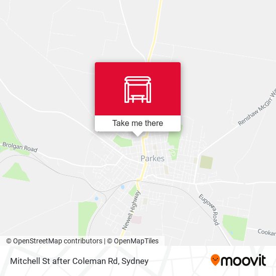 Mitchell St after Coleman Rd map