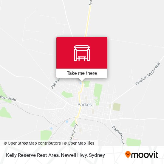 Kelly Reserve Rest Area, Newell Hwy map