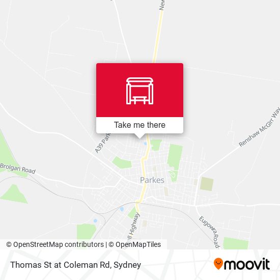 Thomas St at Coleman Rd map