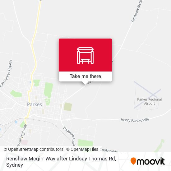 Renshaw Mcgirr Way after Lindsay Thomas Rd map