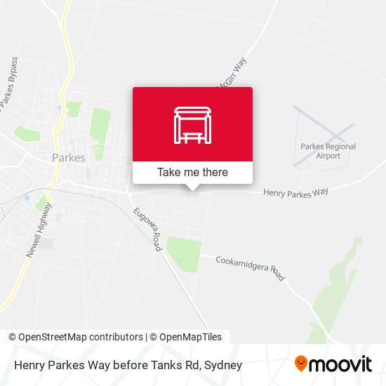 Henry Parkes Way before Tanks Rd map