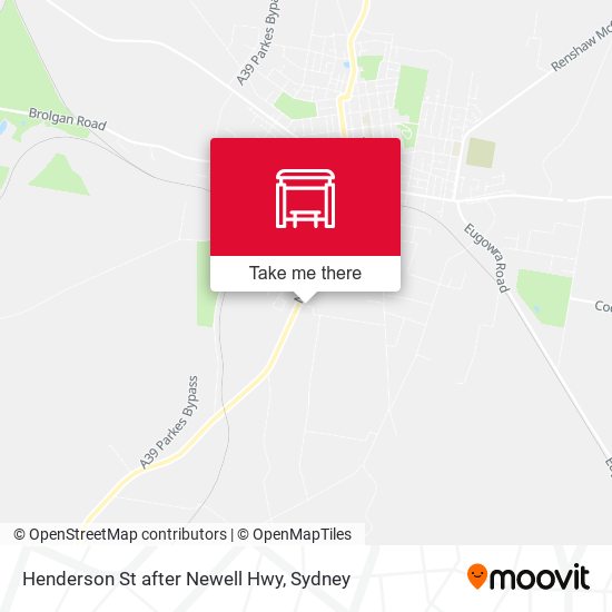 Henderson St after Newell Hwy map