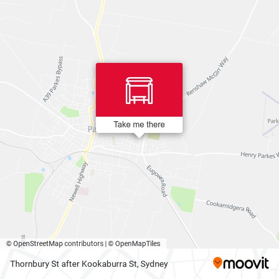 Thornbury St after Kookaburra St map