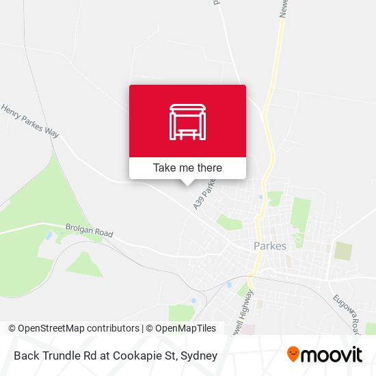 Back Trundle Rd at Cookapie St map