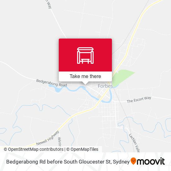 Bedgerabong Rd before South Gloucester St map