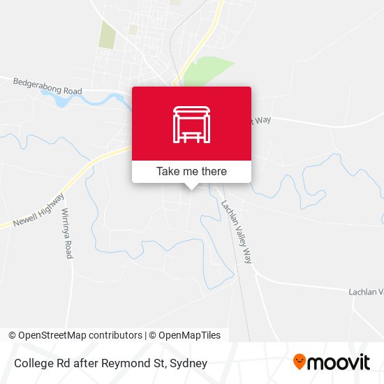 College Rd after Reymond St map