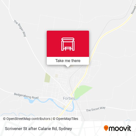 Scrivener St after Calarie Rd map