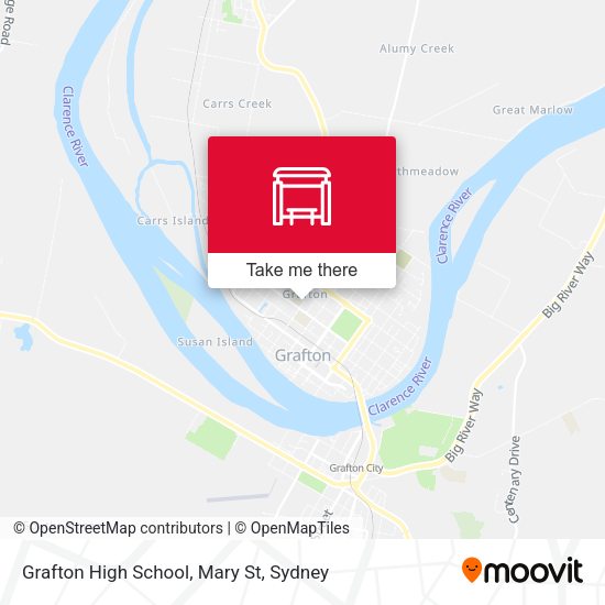 Grafton High School, Mary St map