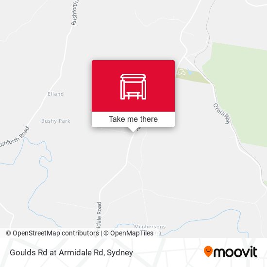 Goulds Rd at Armidale Rd map