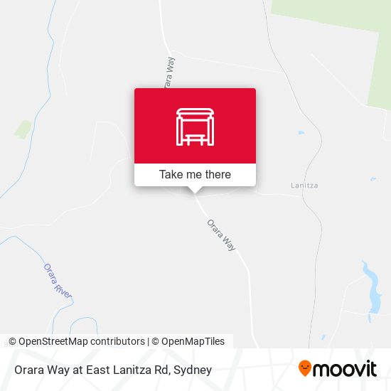 Orara Way at East Lanitza Rd map