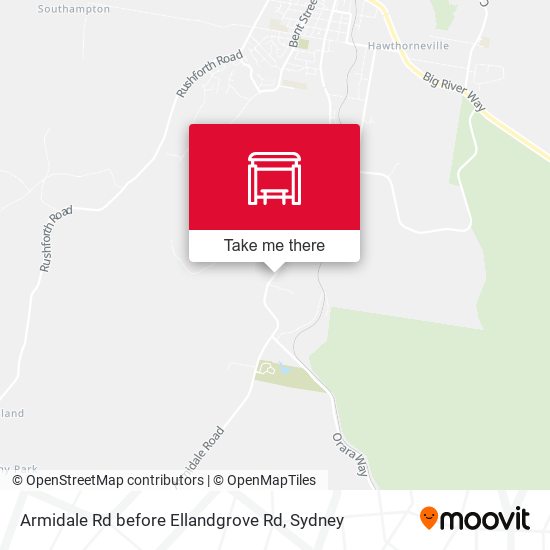 Armidale Rd before Ellandgrove Rd map