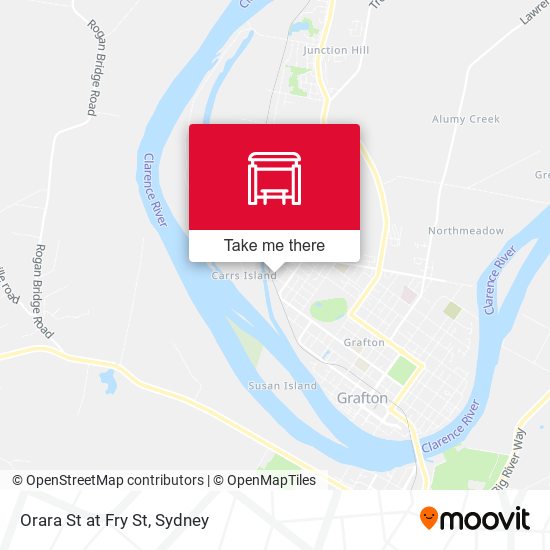 Orara St at Fry St map