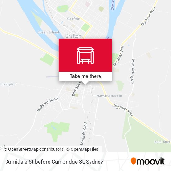 Armidale St before Cambridge St map