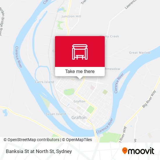 Banksia St at North St map