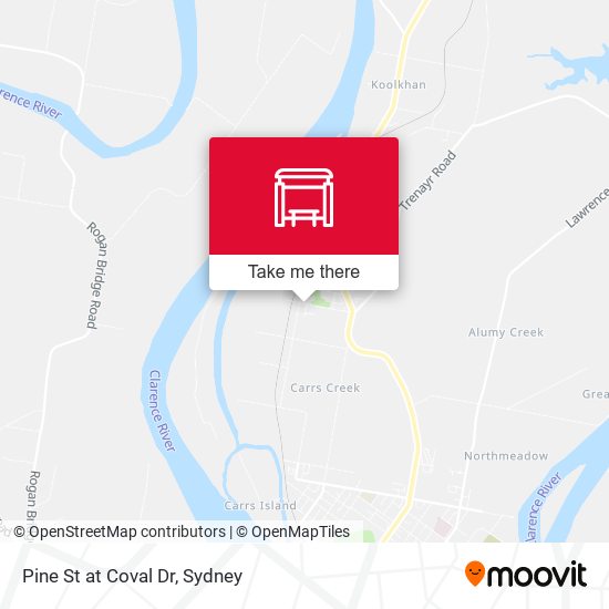 Pine St at Coval Dr map